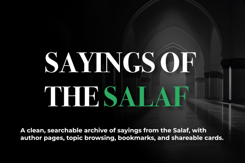 Sayings of the Salaf